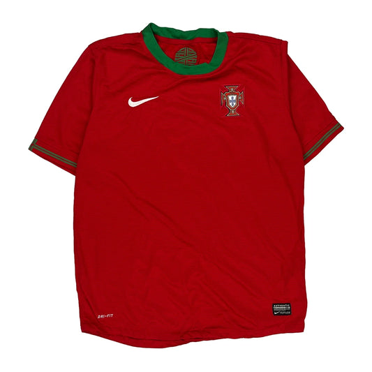 Age 13-15 2012 Portugal Home Nike Football Shirt - XL Red Polyester