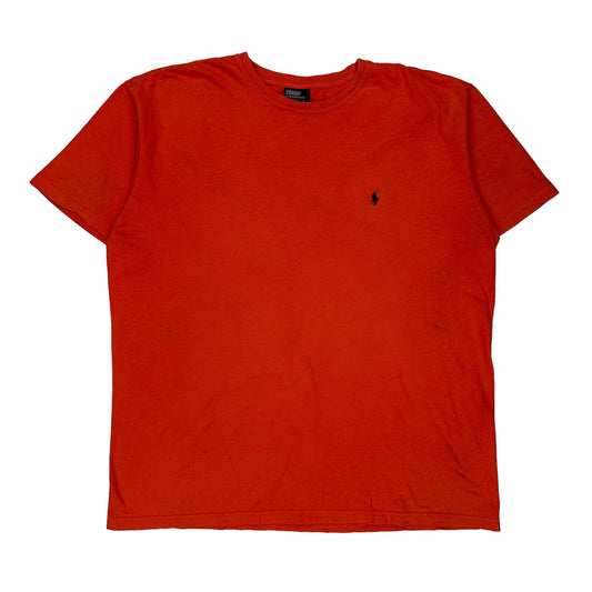 Polo By Ralph Lauren T-Shirt - Large Orange Cotton