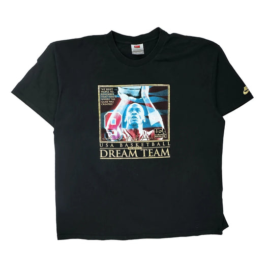 USA Basketball Dream Team Nike Graphic T-Shirt - XL Black Cotton