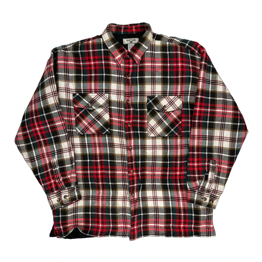 The Great Plains Checked Flannel Shirt - Large Black Cotton