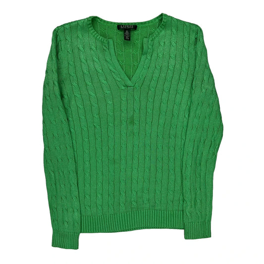 Ralph Lauren Jumper - Medium Green Cotton Blend