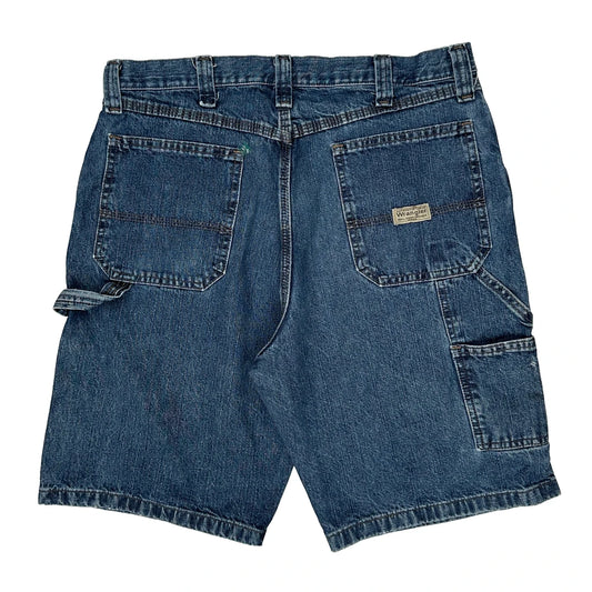 Vintage Wrangler Carpenter Shorts - 34W 10L Blue Cotton