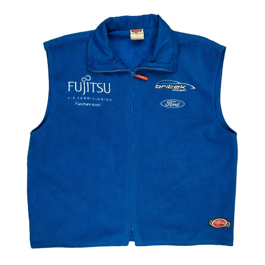 Ford Fujitsu Graphic Gilet - Large Blue Polyester