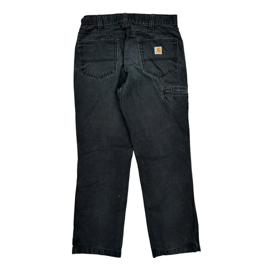 Carhartt Carpenter Trousers - 34W 32L Black Cotton