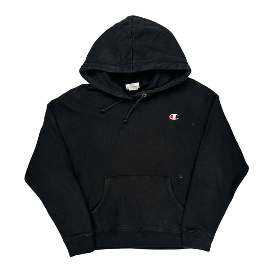 Reverse Weave Champion Hoodie - Large Black Cotton