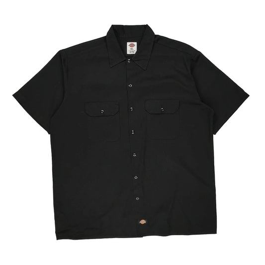 Dickies Short Sleeve Shirt - XL Black Polyester Blend