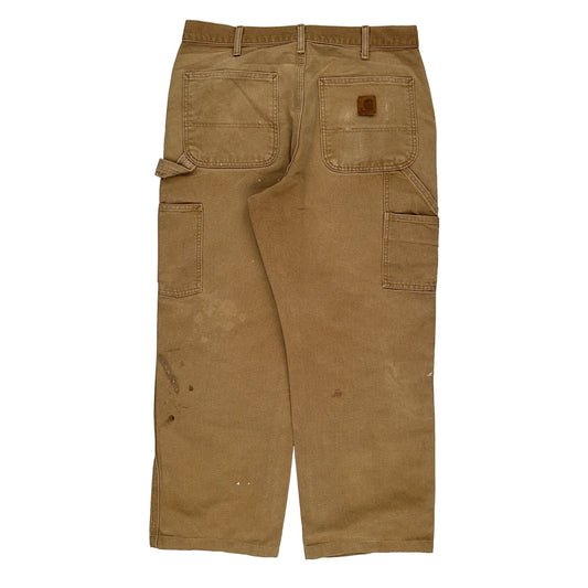 Carhartt Carpenter Trousers - 34W 27L Brown Cotton