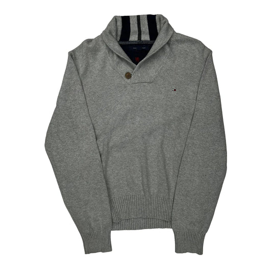 Tommy Hilfiger Jumper - Large Grey Cotton Blend