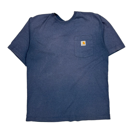 Carhartt T-Shirt - Large Blue Cotton