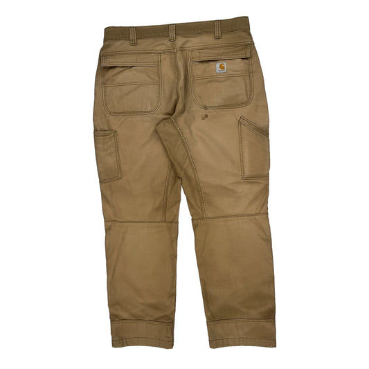 Carhartt Trousers - 37W 30L Brown Cotton Blend
