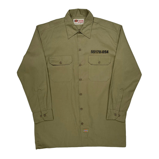 Vintage Dickies Shirt - Medium Khaki Cotton