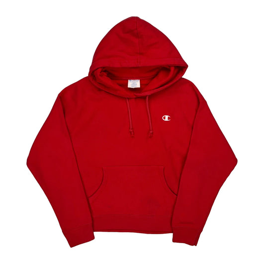 Reverse Weave Champion Hoodie - Large Red Cotton