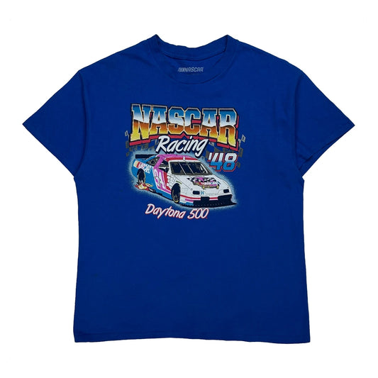 Daytona 500 Nascar T-Shirt - Large Blue Cotton