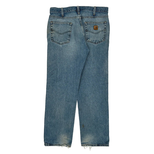 Relaxed Fit Carhartt Jeans - 38W 32L Blue Cotton
