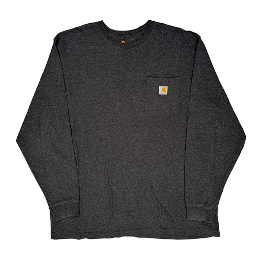 Vintage Carhartt Long Sleeve T-Shirt - XL Grey Cotton