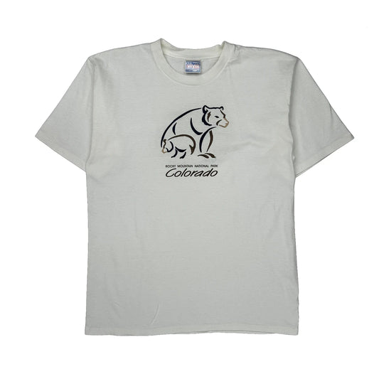 Vintage Rocky Mountain National Park All Sport Single Stitch T-Shirt - Large White Cotton