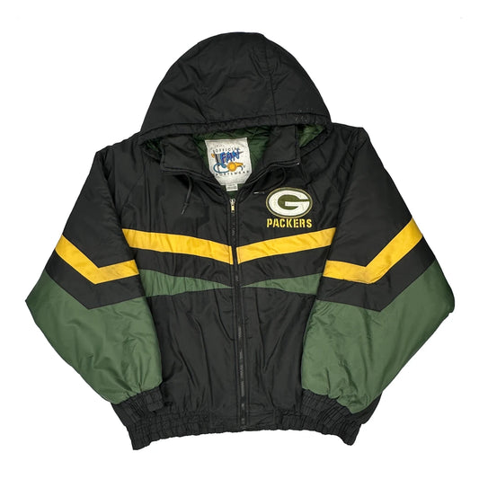 Vintage Packers Fan Sportswear Graphic Jacket - XL Black Polyester