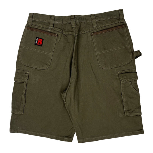 Vintage Wrangler Cargo Shorts - 36W 11L Green Cotton