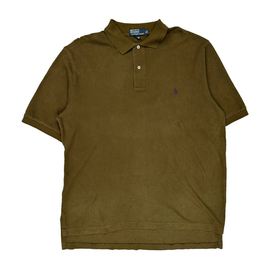 Polo By Ralph Lauren Polo Shirt - Large Brown Cotton
