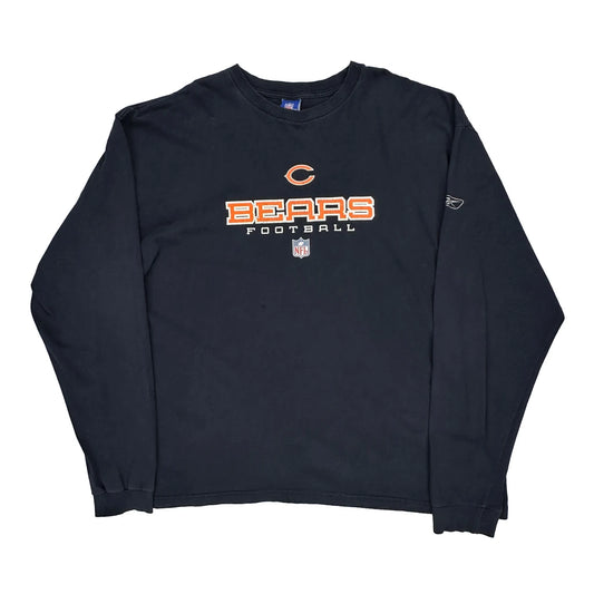Bears Nfl Long Sleeve T-Shirt - 2XL Navy Cotton