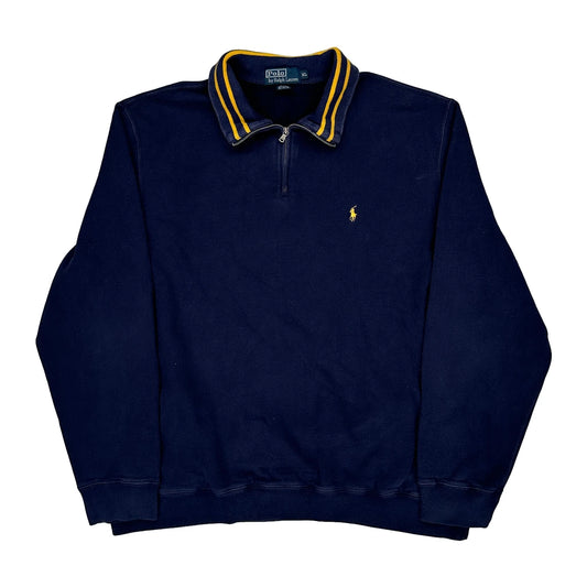 Polo By Ralph Lauren Collared 1/4 Zip - XL Navy Acrylic