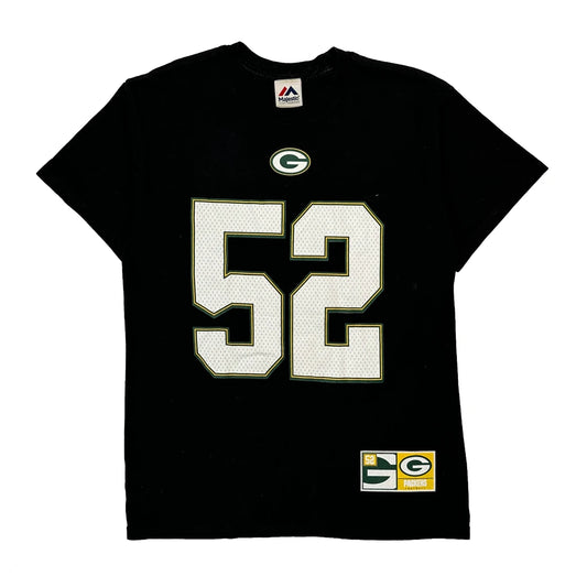 Vintage Green Bay Packers Majestic Nfl Jersey - Medium Black Cotton
