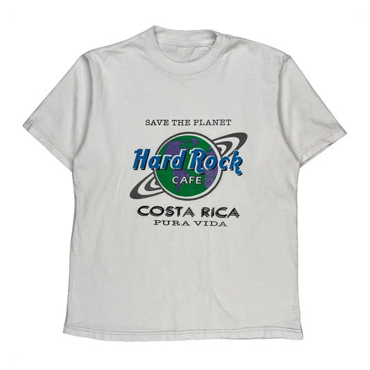 Costa Rica Hard Rock Cafe Graphic T-Shirt - Small White Cotton