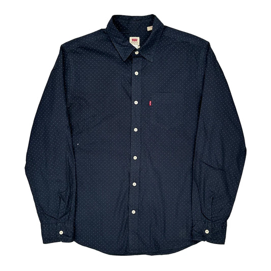Levis Polka Dot Shirt - Large Navy Cotton