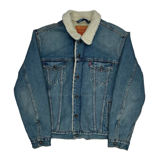 Levis Collared Denim Jacket - Large Blue Denim