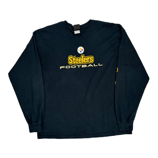 Steelers N.F.L. Team Apparel Long Sleeve T-Shirt - XL Black Cotton