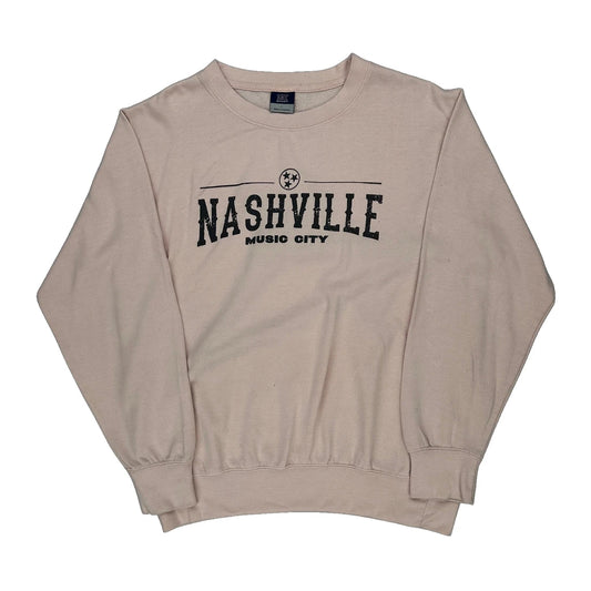 Nashville Music City Mv Sport Sweatshirt - Large Pink Cotton