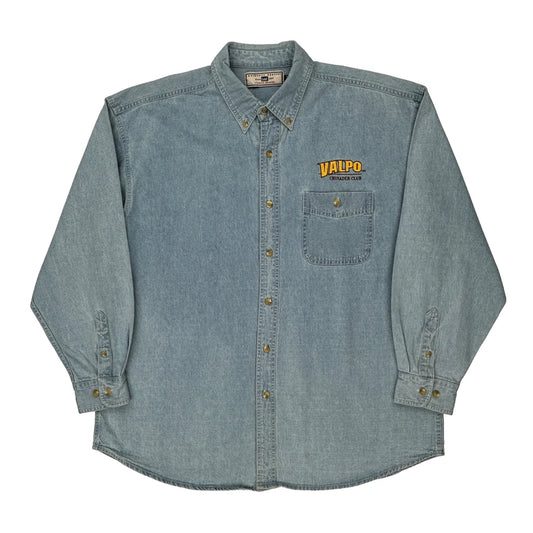 Lee College Denim Shirt - XL Light Wash Denim