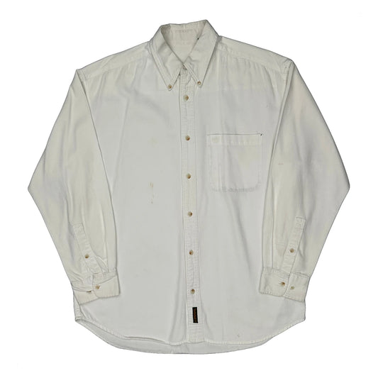 Timberland Shirt - Medium White Cotton