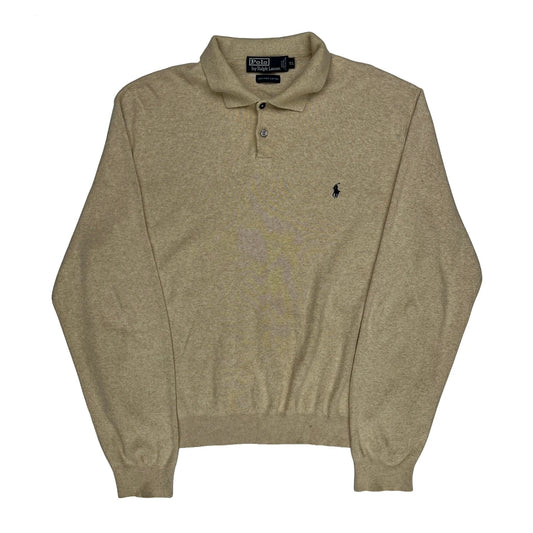 Polo By Ralph Lauren Jumper - XL Beige Cotton