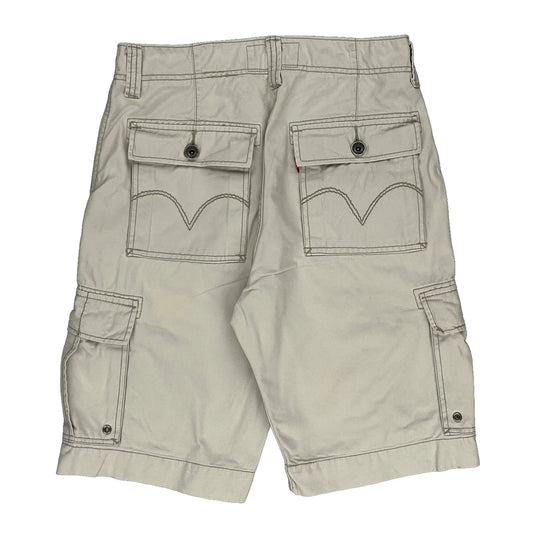 Levis Cargo Shorts - 30W 11L White Cotton