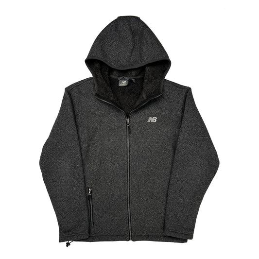Vintage New Balance Fleece Jacket - Medium Grey Polyester