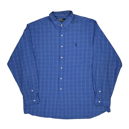 Polo By Ralph Lauren Checked Shirt - 2XL Blue Cotton