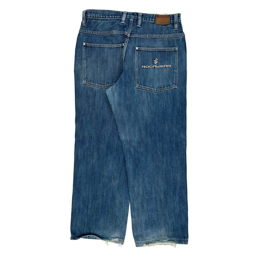 Rocawear Baggy Jeans - 35W 29L Blue Cotton