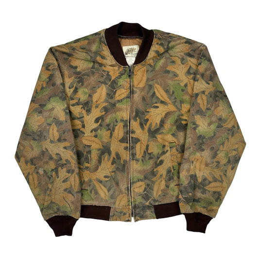 Made In USA Kelly Camo Bomber Jacket - Medium Camo Cotton Blend