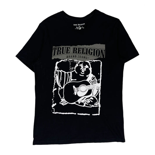 True Religion Graphic T-Shirt - Small Black Cotton