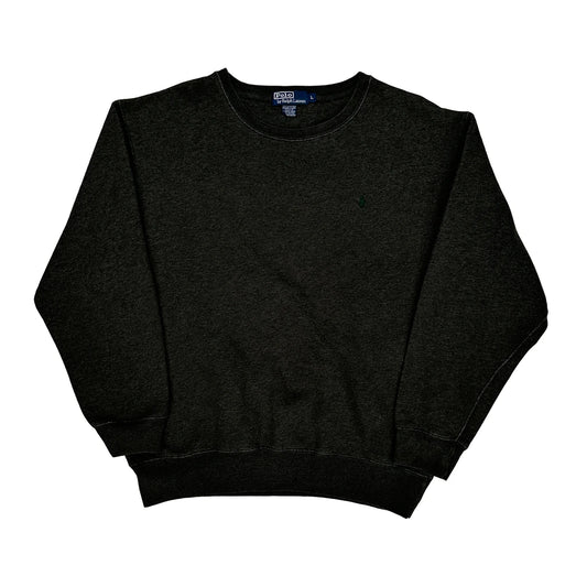 Polo By Ralph Lauren Sweatshirt - Large Black Cotton Blend