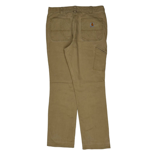 Carhartt Carpenter Trousers - 34W 33L Khaki Cotton