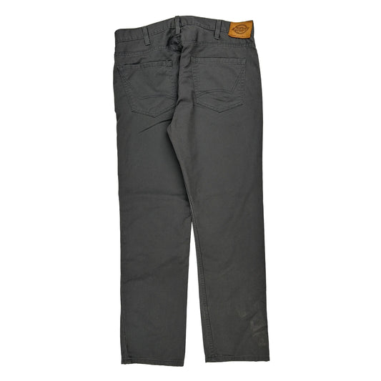 Dickies Trousers - 36W 32L Grey Cotton Blend