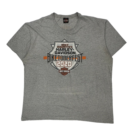 Biketoberfest 2020 Harley Davidson Graphic T-Shirt - 3XL Grey Cotton