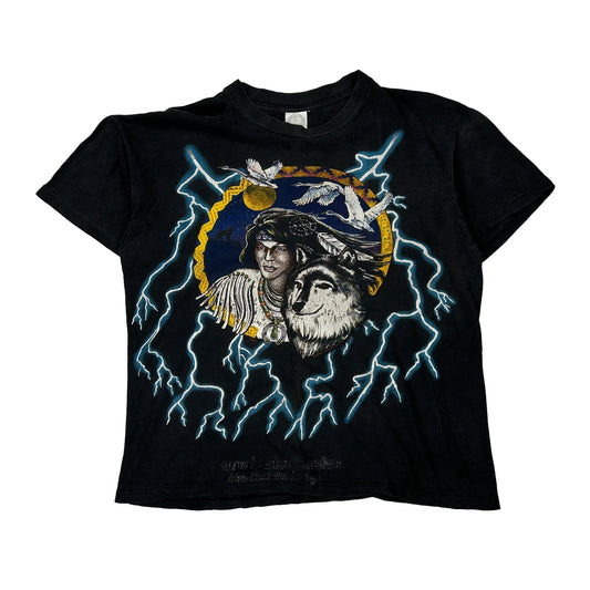 American Thunder Caribbean Dream Single Stitch T-Shirt - XL Black Cotton