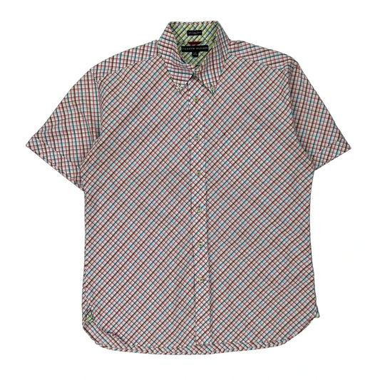 Tommy Hilfiger Checked Short Sleeve Shirt - Large Multicoloured Cotton