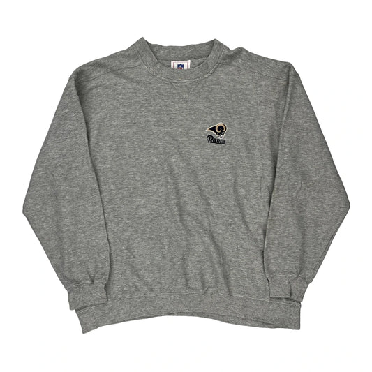 Los Angeles Rams Nfl Sweatshirt - XL Grey Cotton Blend