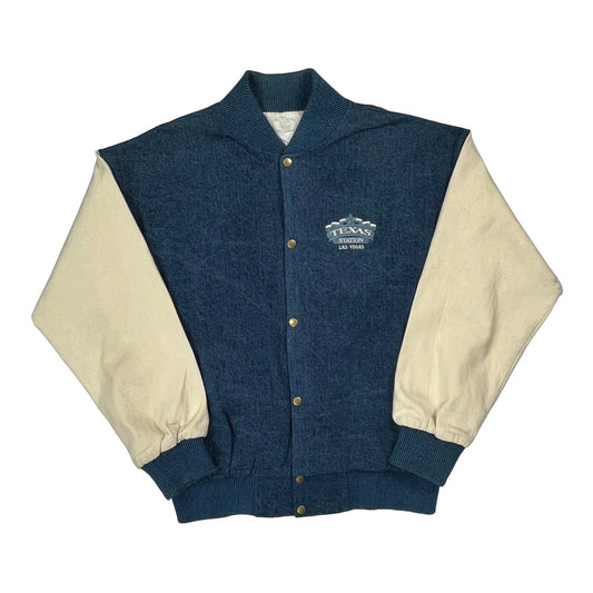 Made In USA Royal Pacific Texas Station Las Vegas Varsity Jacket - XL Blue Cotton