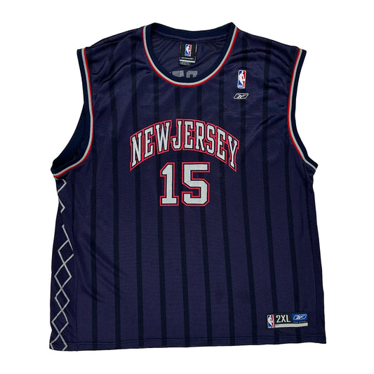 Vintage New Jersey Nets Reebok Carter Jersey - 2XL Navy Polyester
