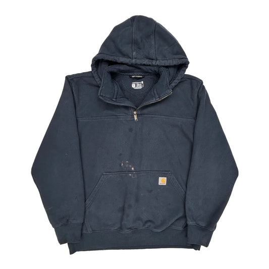 Rain Defender Carhartt Hoodie - XL Navy Cotton Blend